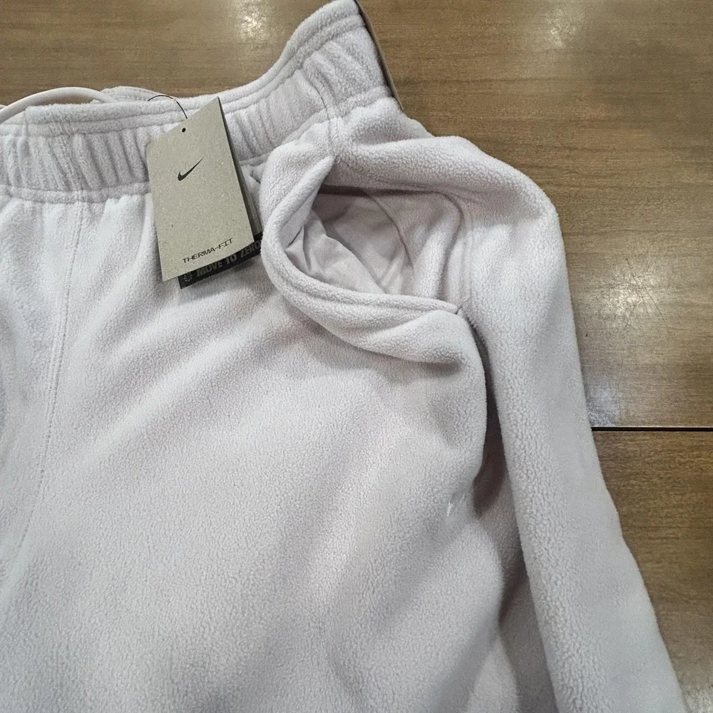 Nike Pants Womens M Pink Therma-FIT Fleece Sweatpants Loose Fit Mid Rise Thermal